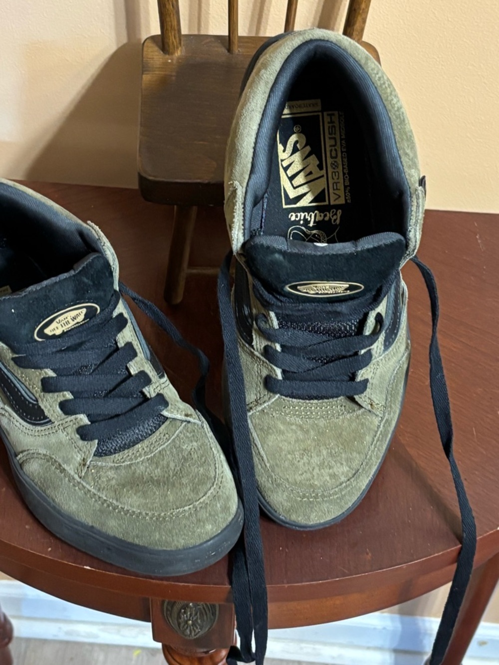 Vans Beatrice VR3Cush Skate Shoes Olive Green US Men 6